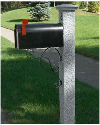 Poste del buzón del granito de China