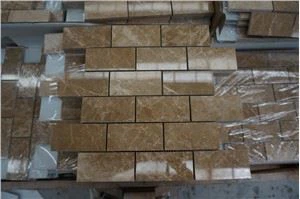 Azulejos de mosaico de metro de mármol emperador claro