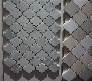 Mármol Blanco Carrara Mosaico Arabesco Azulejo Pulido