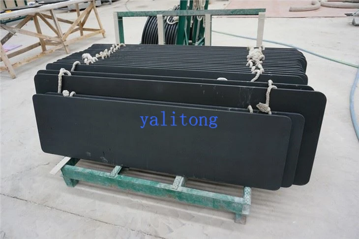 Decoración de mesa de consola de granito negro pulido de China