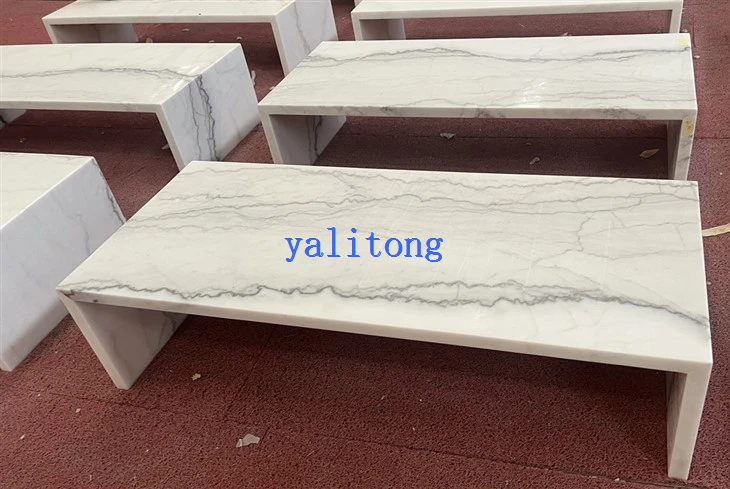 Conjunto de mesa de centro de mármol blanco de China